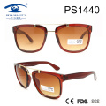 2017 Square Shape Shiny Brown PC Sunglasses (PS1440)